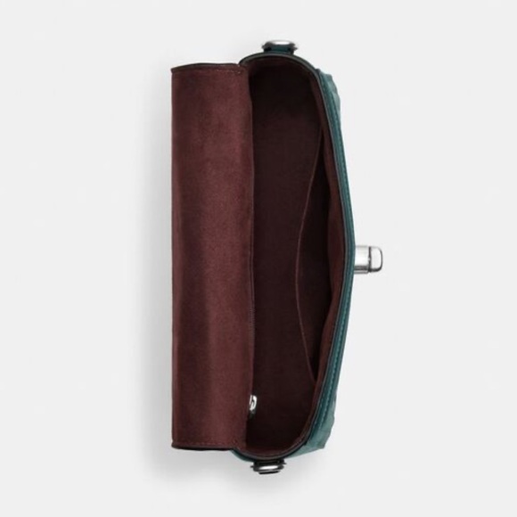 NWT Coach Marlie Top Handle Satchel With Border Quilting In Ivy Green - Picture 3 of 8